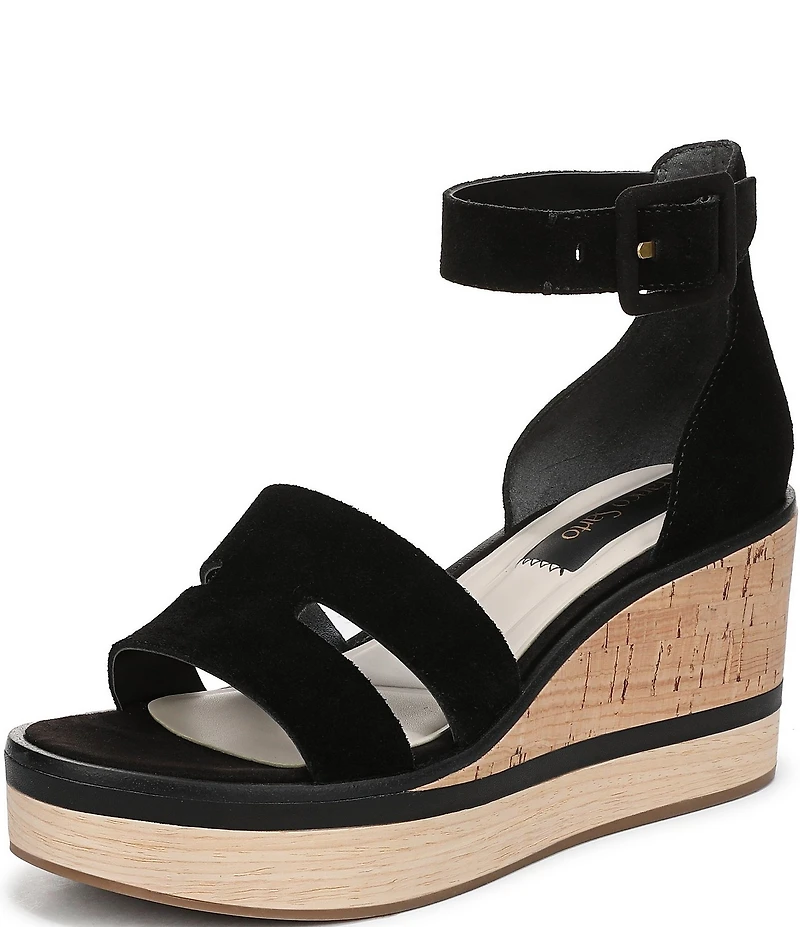 Franco Sarto Madaya 2 Suede Platform Wedge Sandals