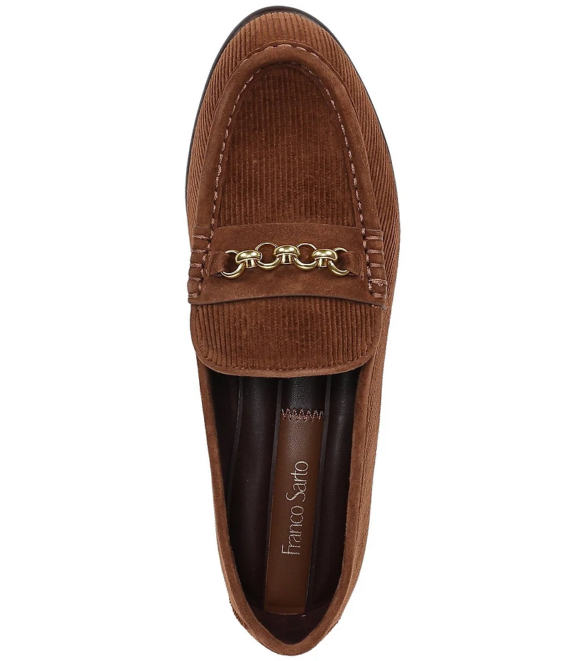 Franco Sarto Maris Corduroy Bit Chain Loafers