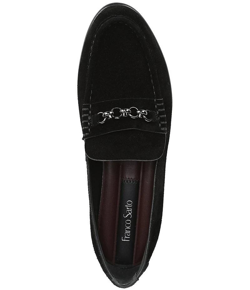 Franco Sarto Maris Suede Bit Chain Loafers