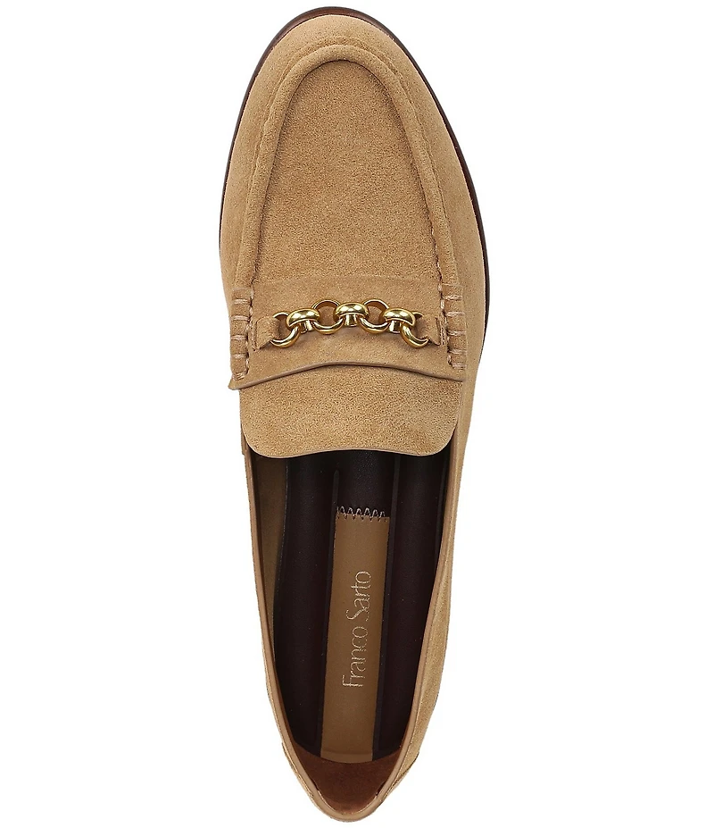 Franco Sarto Maris Suede Bit Chain Loafers