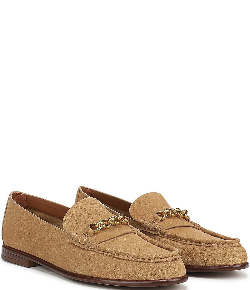 Franco Sarto Maris Suede Bit Chain Loafers