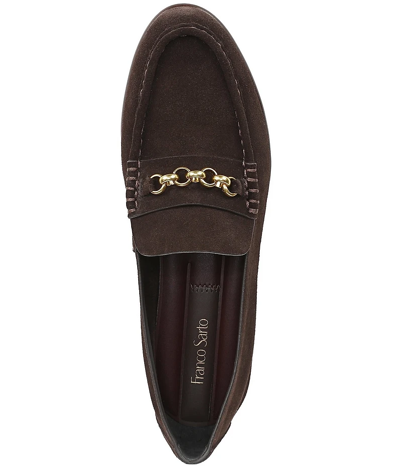 Franco Sarto Maris Suede Bit Chain Loafers