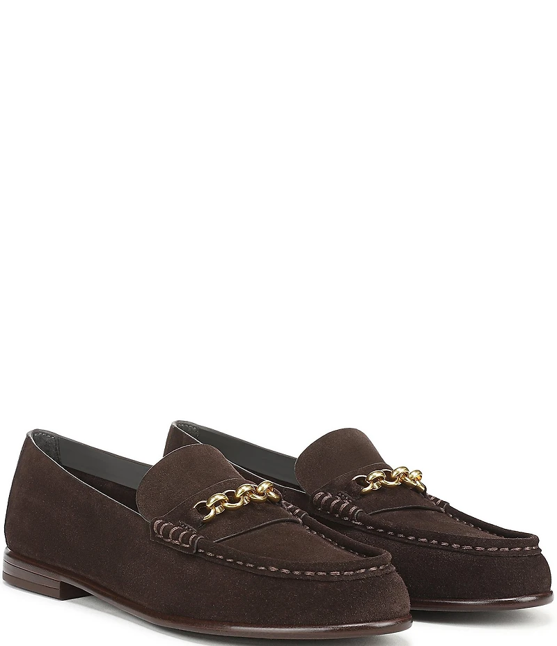 Franco Sarto Maris Suede Bit Chain Loafers