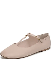 Franco Sarto Marylee Leather T-Strap Flats