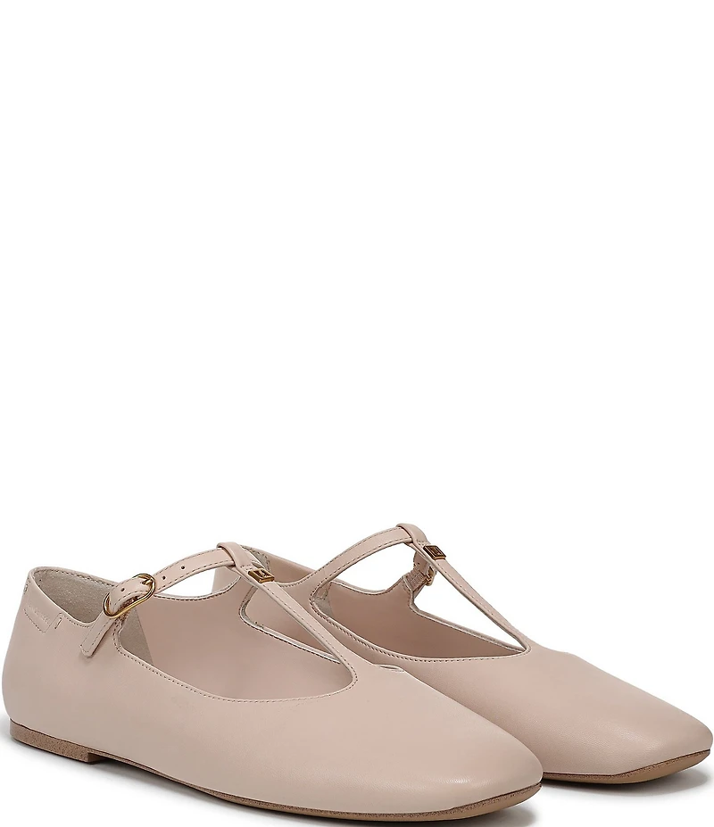 Franco Sarto Marylee Leather T-Strap Flats