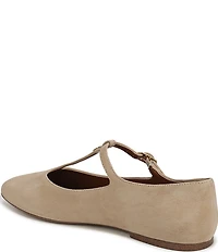 Franco Sarto Marylee Suede T-Strap Flats