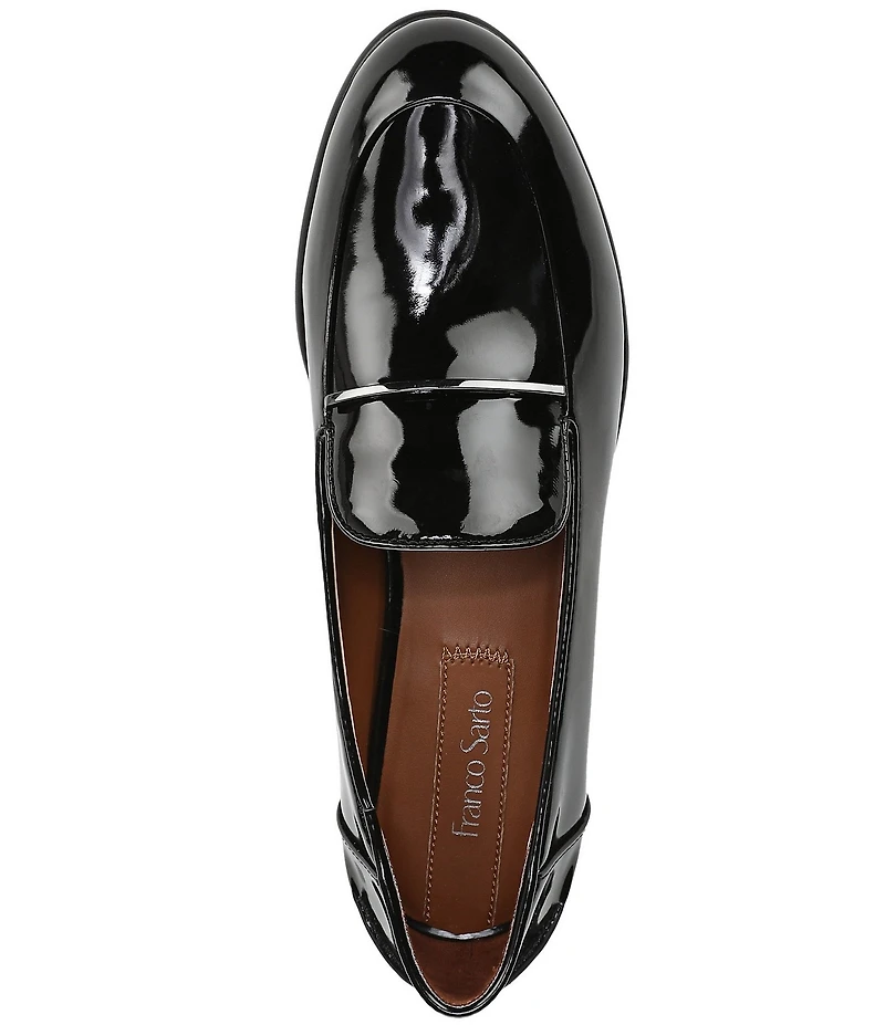 Franco Sarto Mirabelle Patent Bar Hardware Loafers