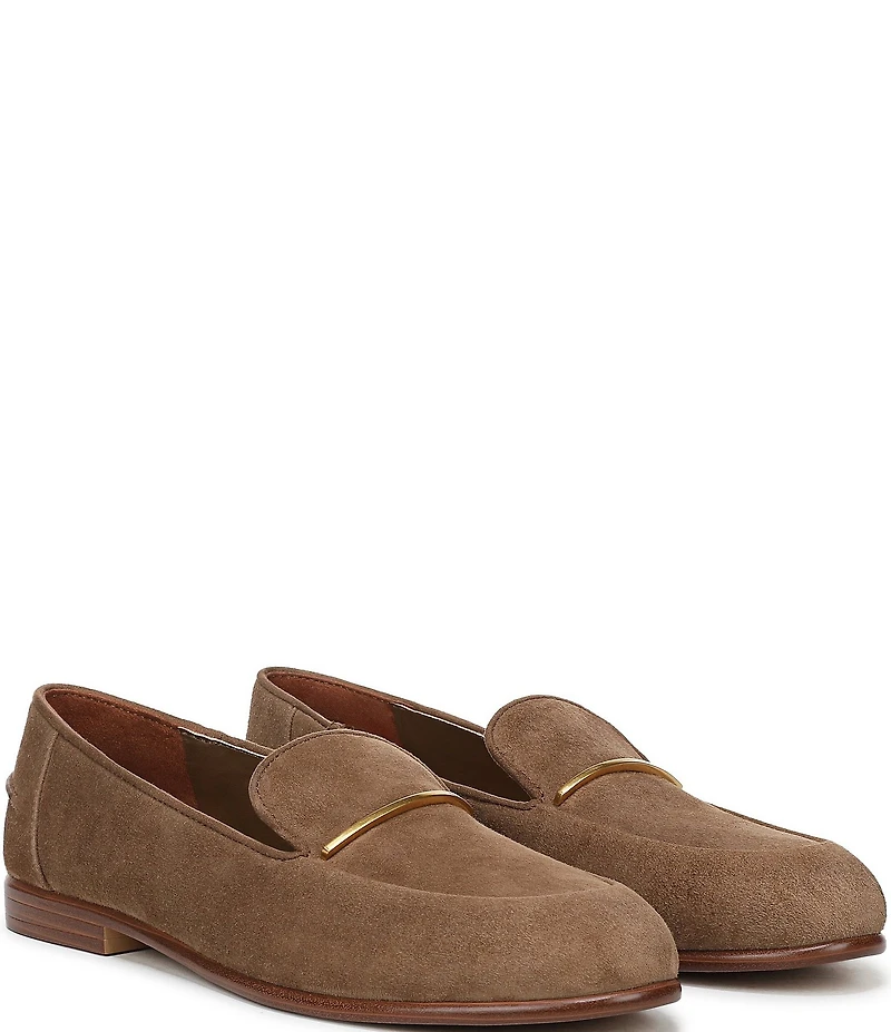 Franco Sarto Mirabelle Suede Bar Hardware Loafers