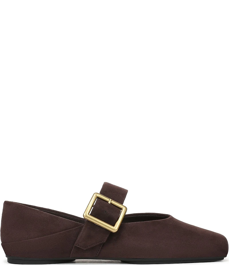 Franco Sarto Oakes Suede Square Toe Mary Jane Ballet Flats