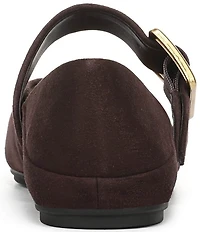 Franco Sarto Oakes Suede Square Toe Mary Jane Ballet Flats