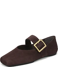 Franco Sarto Oakes Suede Square Toe Mary Jane Ballet Flats