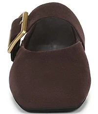 Franco Sarto Oakes Suede Square Toe Mary Jane Ballet Flats