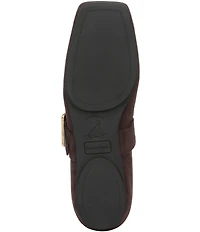 Franco Sarto Oakes Suede Square Toe Mary Jane Ballet Flats