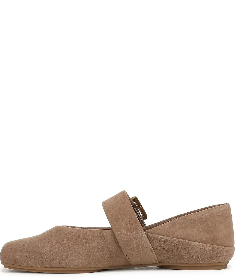 Franco Sarto Oakes Suede Square Toe Mary Jane Ballet Flats