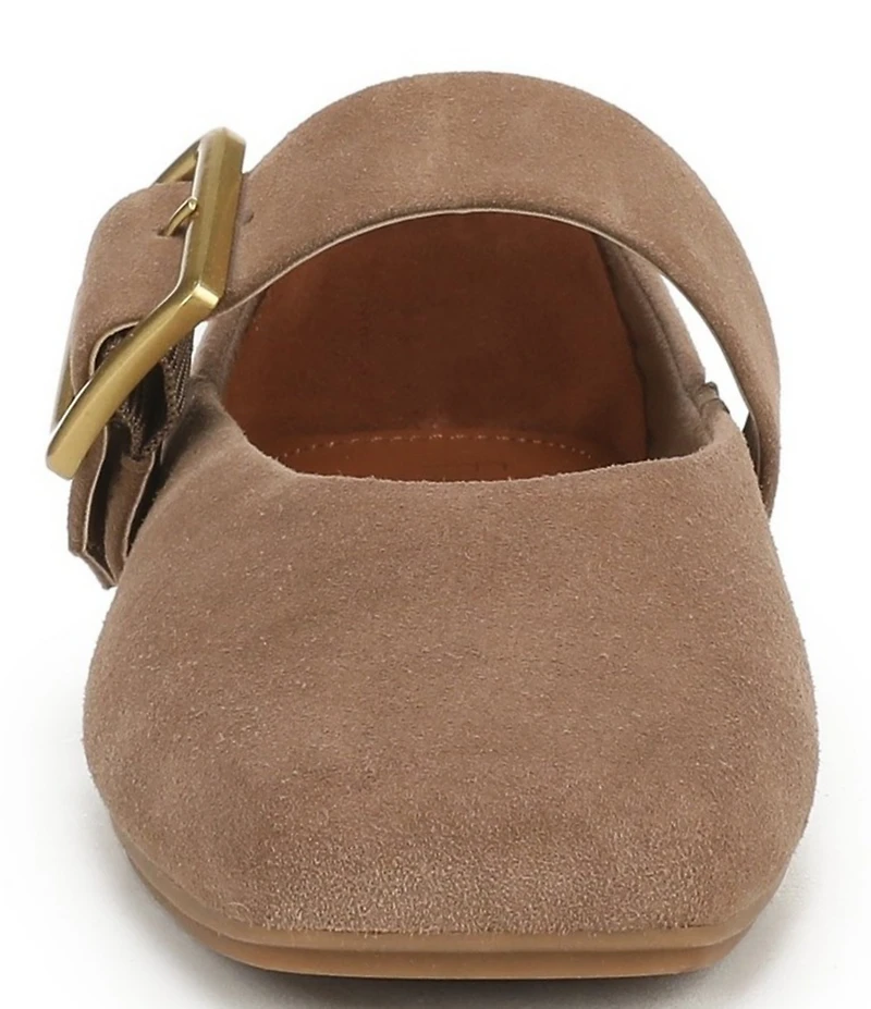 Franco Sarto Oakes Suede Square Toe Mary Jane Ballet Flats