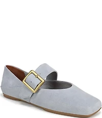 Franco Sarto Oakes Suede Square Toe Mary Jane Ballet Flats