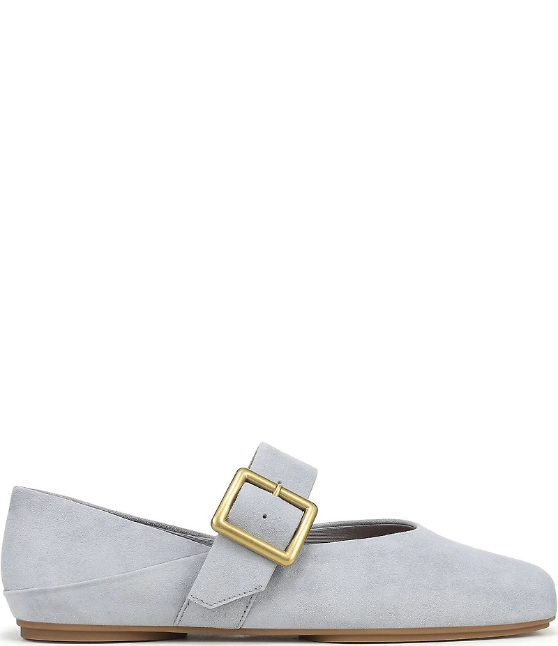 Franco Sarto Oakes Suede Square Toe Mary Jane Ballet Flats