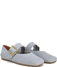 Franco Sarto Oakes Suede Square Toe Mary Jane Ballet Flats