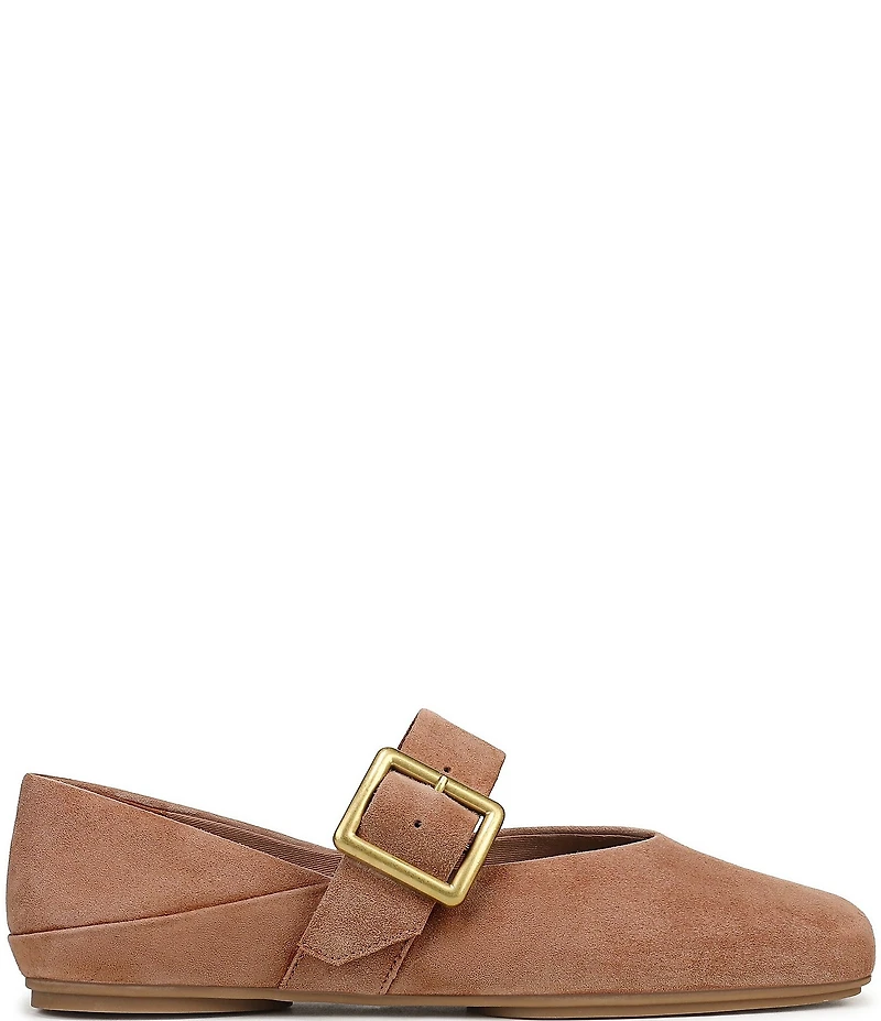 Franco Sarto Oakes Suede Square Toe Mary Jane Ballet Flats