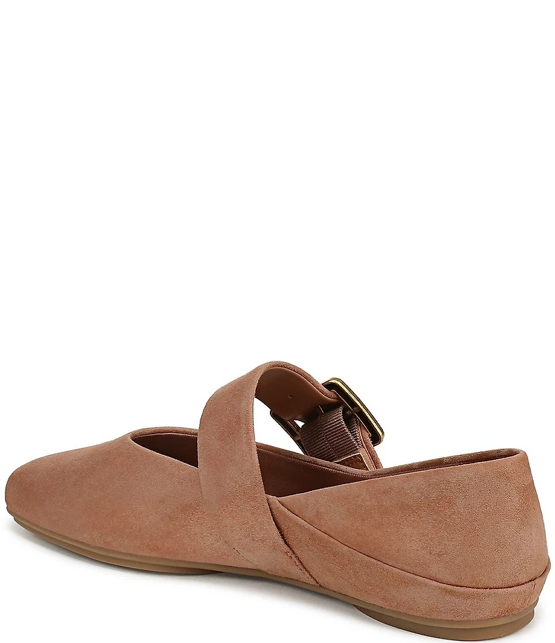 Franco Sarto Oakes Suede Square Toe Mary Jane Ballet Flats
