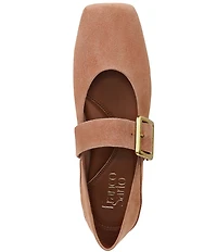 Franco Sarto Oakes Suede Square Toe Mary Jane Ballet Flats