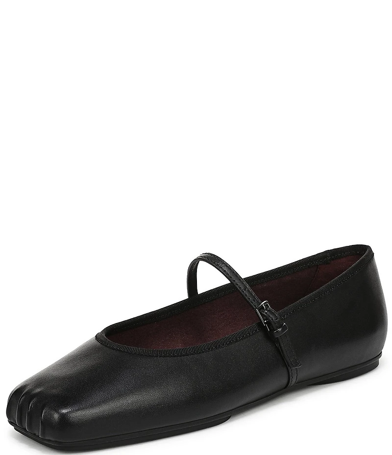 Franco Sarto Oriel Leather Square Toe Mary Jane Ballerina Flats