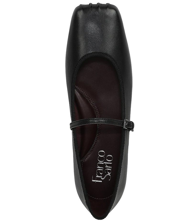 Franco Sarto Oriel Leather Square Toe Mary Jane Ballerina Flats
