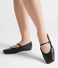 Franco Sarto Oriel Leather Square Toe Mary Jane Ballerina Flats