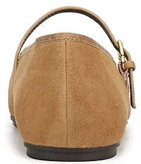 Franco Sarto Oriel Suede Square Toe Mary Jane Ballerina Flats