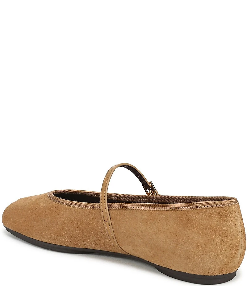 Franco Sarto Oriel Suede Square Toe Mary Jane Ballerina Flats