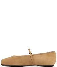 Franco Sarto Oriel Suede Square Toe Mary Jane Ballerina Flats