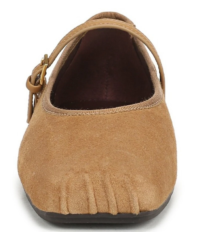 Franco Sarto Oriel Suede Square Toe Mary Jane Ballerina Flats