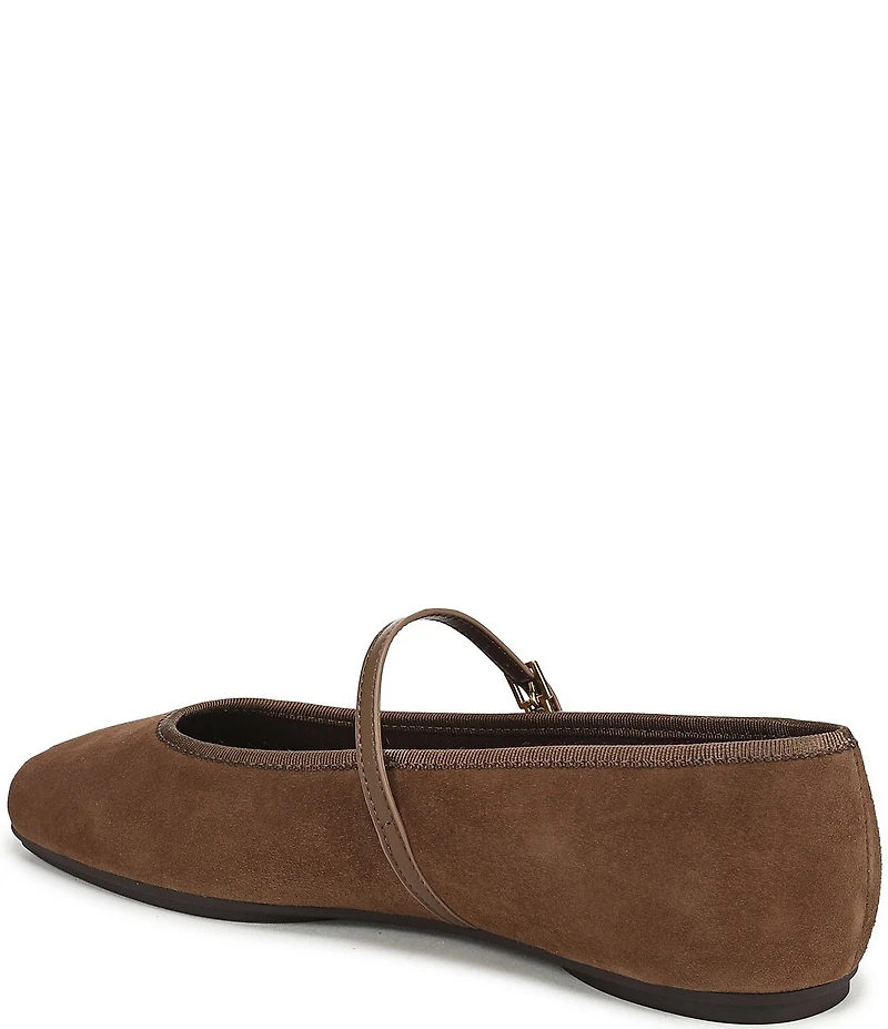 Franco Sarto Oriel Suede Square Toe Mary Jane Ballerina Flats