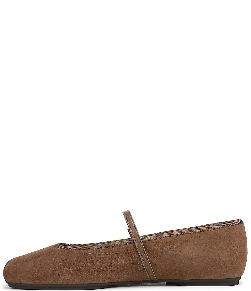 Franco Sarto Oriel Suede Square Toe Mary Jane Ballerina Flats