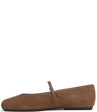Franco Sarto Oriel Suede Square Toe Mary Jane Ballerina Flats
