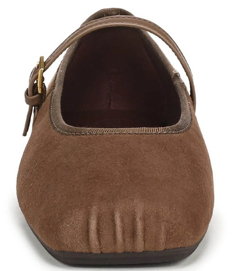 Franco Sarto Oriel Suede Square Toe Mary Jane Ballerina Flats