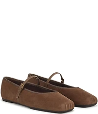 Franco Sarto Oriel Suede Square Toe Mary Jane Ballerina Flats