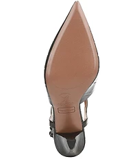 Franco Sarto Ovett Croco Embossed Leather T-Strap Pumps