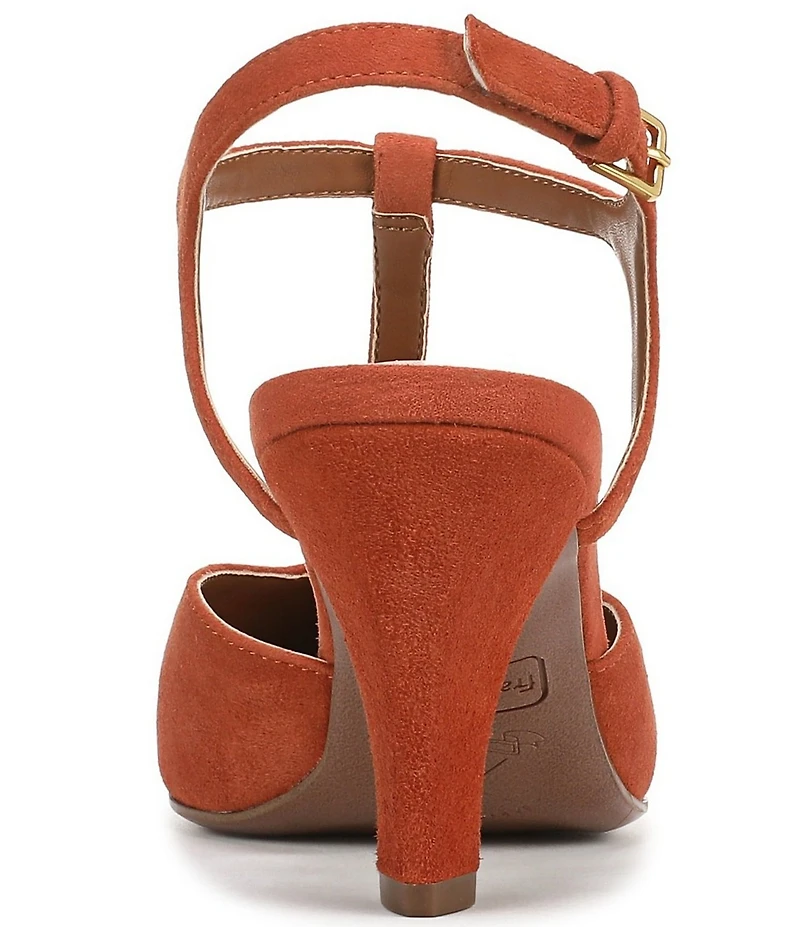 Franco Sarto Ovett Suede T-Strap Pumps