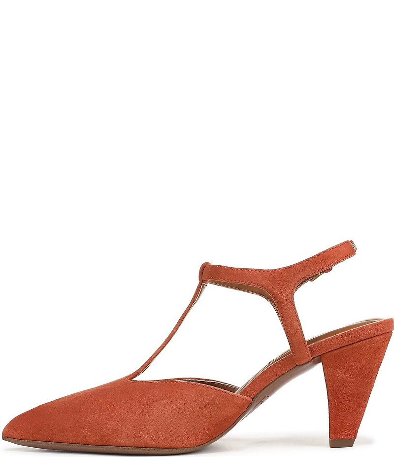 Franco Sarto Ovett Suede T-Strap Pumps