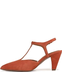 Franco Sarto Ovett Suede T-Strap Pumps
