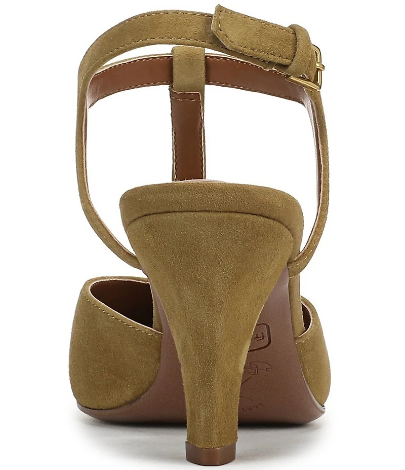 Franco Sarto Ovett Suede T-Strap Pumps