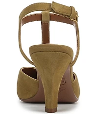 Franco Sarto Ovett Suede T-Strap Pumps