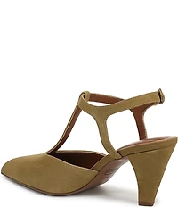 Franco Sarto Ovett Suede T-Strap Pumps
