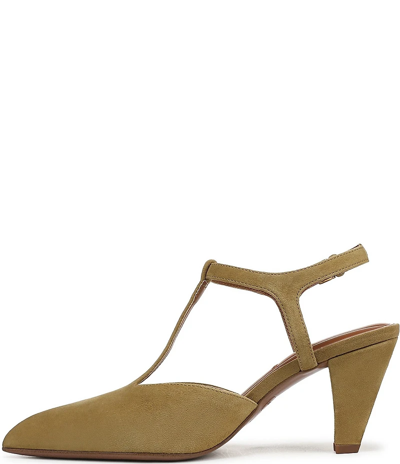 Franco Sarto Ovett Suede T-Strap Pumps