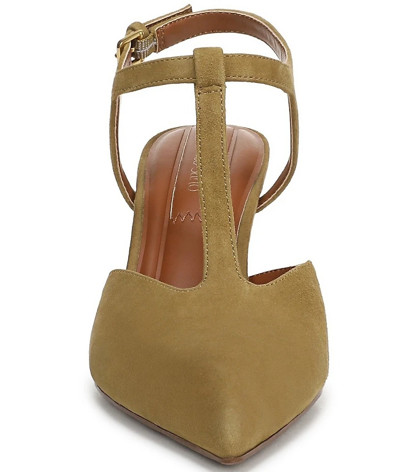 Franco Sarto Ovett Suede T-Strap Pumps