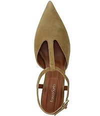 Franco Sarto Ovett Suede T-Strap Pumps