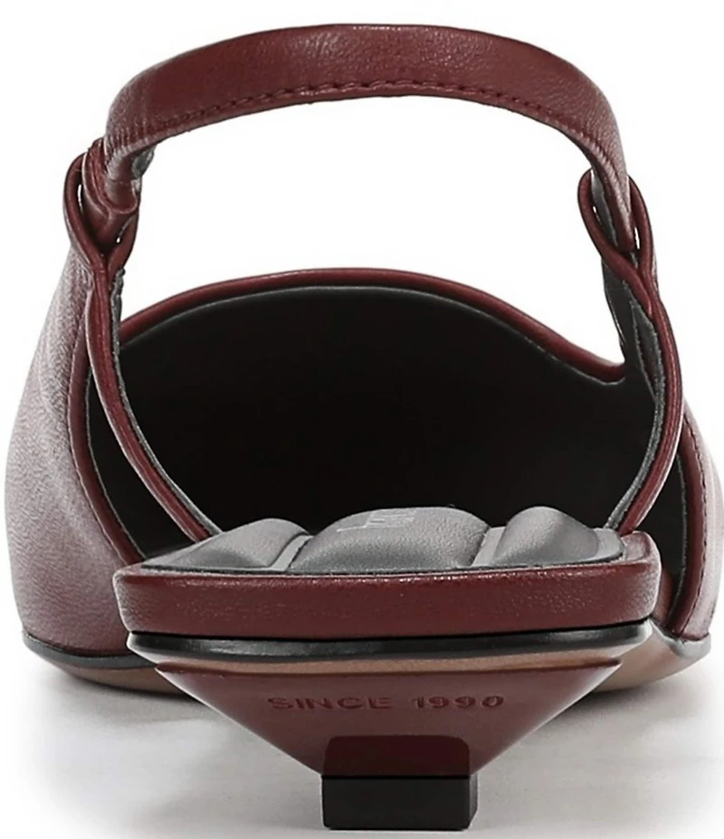 Franco Sarto Palmira Leather Kitten Heel Slingback Flats