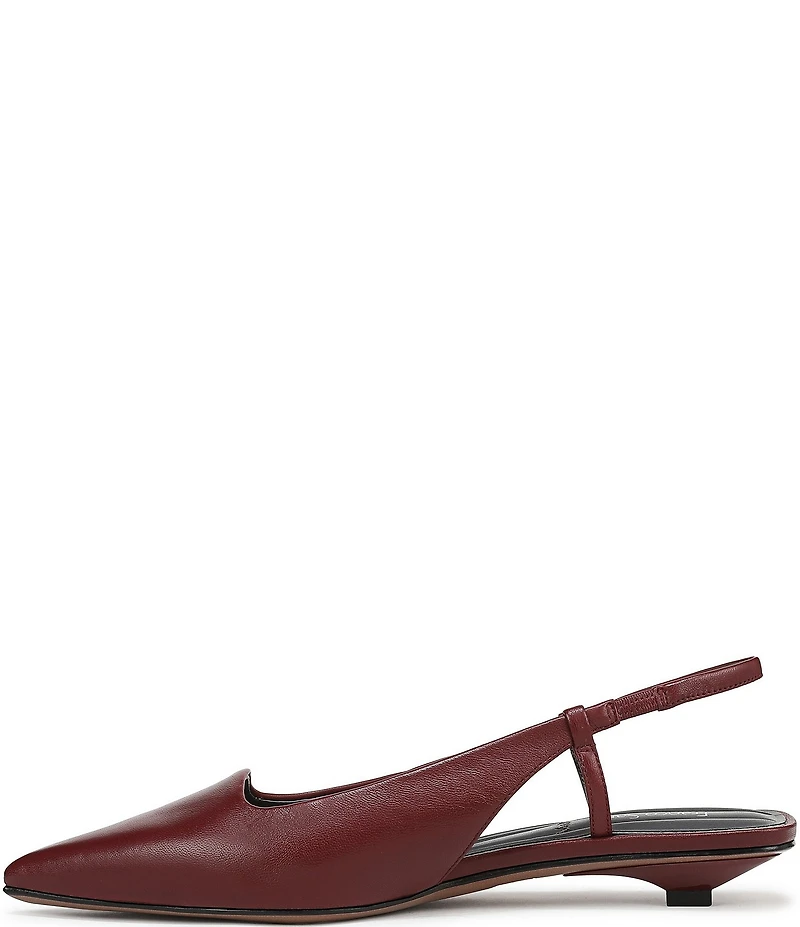 Franco Sarto Palmira Leather Kitten Heel Slingback Flats