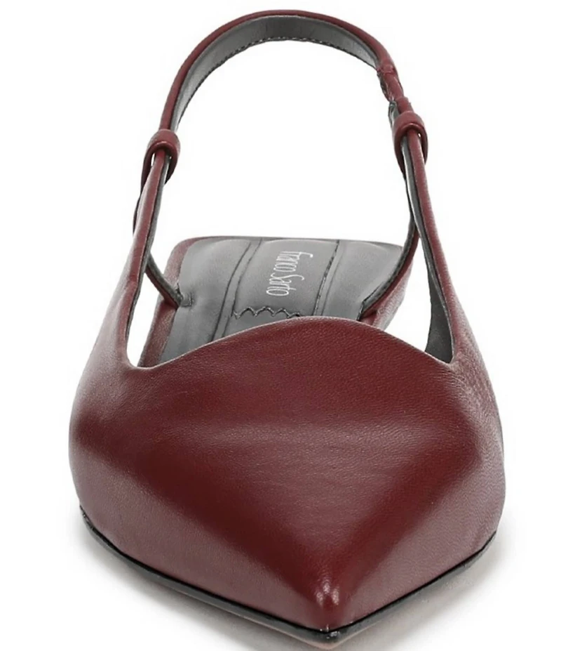 Franco Sarto Palmira Leather Kitten Heel Slingback Flats